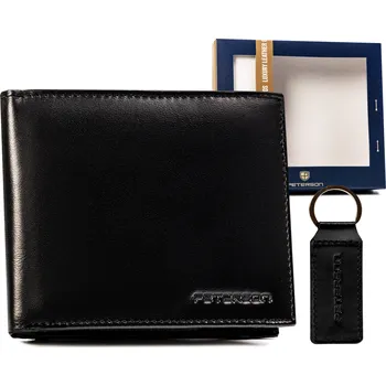 Peněženka Dárková sada: Pánská kožená peněženka a přívěsek na klíče Peterson