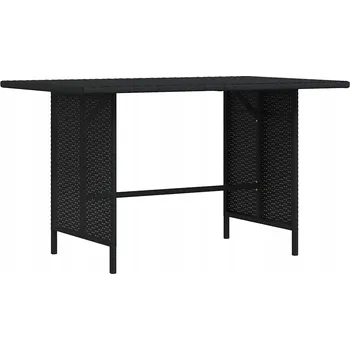 Jídelní stůl Zahradní jídelní stůl, černý, 110x70x65 cm, PE ratan
