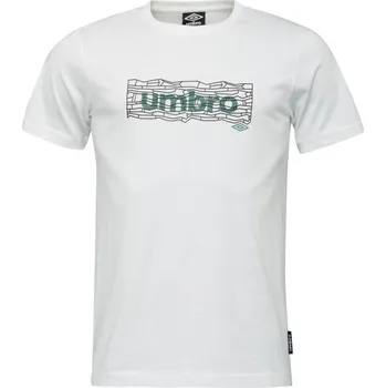 Pánské tričko Pánské tričko Umbro DIMOS L Bílá, Tmavě zelená, Šedá