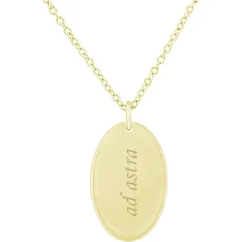 Přívěsek Zlatý oválný přívěsek s oboustranným gravírem Carol