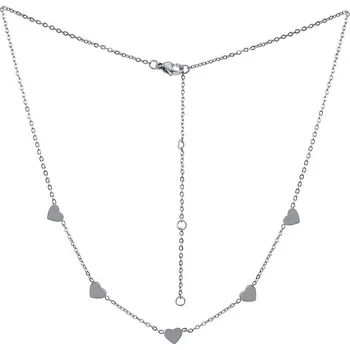 Řetízek Silvego Bliss se srdíčky RRC0359 43 + 9 cm