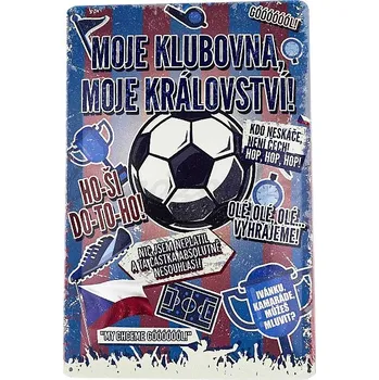 Plechová cedule Garážovka Plechová cedule Moje klubovna, moje království! 29 x 19 cm