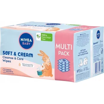 Dětský vlhčený ubrousek Nivea Baby Soft & Cream čisticí ubrousky