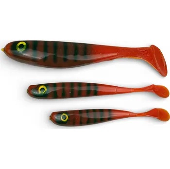 Umělá nástraha Yaccuza Gumová Nástraha Hand Made Killer Airbrush UV Red Motor Oil Stripes - 10 cm 8 g 3 ks