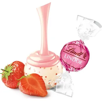 Čokoláda LINDT LINDOR Pralinky Jahody a smetana 12,5g