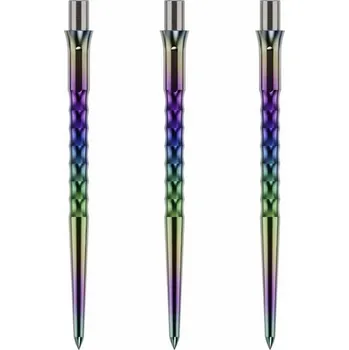 Hroty na steel šipky Mission Caliburn EVO Ripple 38mm duhové 3ks