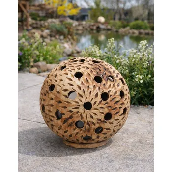 Zahradní dekorace Keramický svícen KOULE vesmír 22 cm