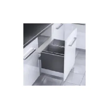 Odpadkový koš Hailo AS Triple XL 600 28/28 - vestavný koš, výsuvný třídič odpadu- 3631-681