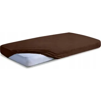 Prostěradlo Froté prostěradlo 160x200x20 s gumou hnědé Cl