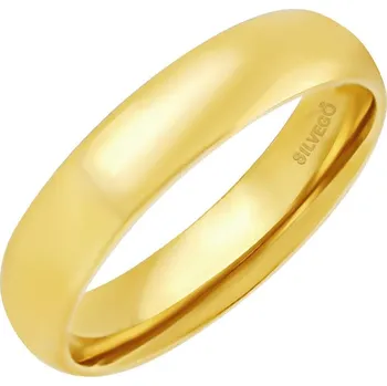 Prsten Snubní prsten POESIA z chirurgické oceli pro muže i ženy pozlacený 18kt žlutým zlatem velikost obvod 53 mm RRC4104GPM-obvod 53 mm