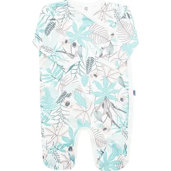Kojenecký bavlněný overal s bočním zapínáním New Baby Lovely zelený 74 (6-9m)