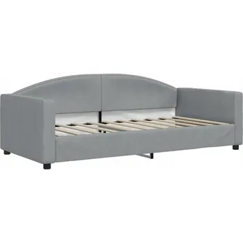 Pohovka Světle šedá rozkládací pohovka 212 x 100 x 75 cm