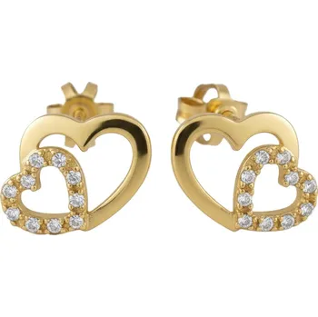 Náušnice Soliter Srdíčkové náušnice ze žlutého zlata 239 001 01136 00 + 2 měsíce na vrácení zboží