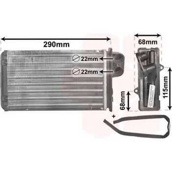 Výměník tepla Výměník tepla, vnitřní vytápění VAN WEZEL 40006100