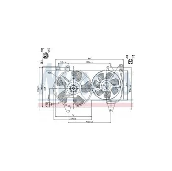 Chladič motoru Ventilátor chladiče NISSENS 85296