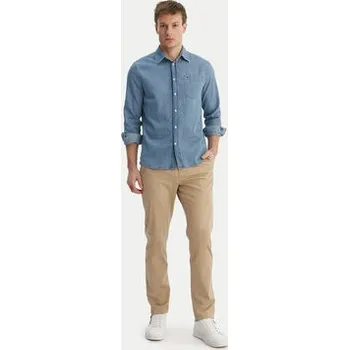 Pánská košile Tommy Hilfiger džínová košile MW0MW42431 Modrá Regular Fit XXL