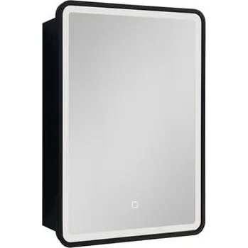 Zrcadlo Zrcadlová skříňka s osvětlením SAT 50x71 cm černá SATZGALED5071CE