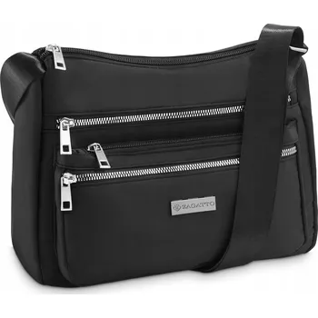 Kabelka Dámská kabelka přes rameno černá prostorná městská kabelka styl ZAGATTO