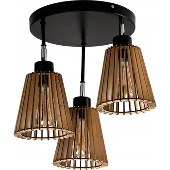 LAMPA WISZĄCA SUFITOWA ŻYRANDOL STROPNÍ SVÍTIDLO LED DŘEVO