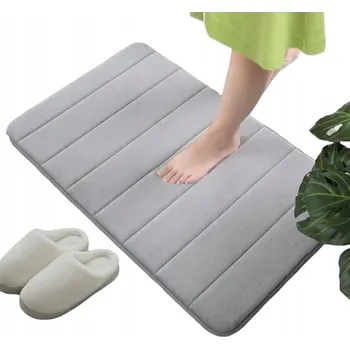 Koupelnová předložka KOUPELNOVÁ PŘEDLOŽKA KOBEREC PODLOŽKA POD SPRCHU VANU WC MĚKKÁ ŠEDÁ 40X60