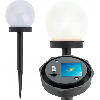 Venkovní osvětlení SOLÁRNÍ LED KULOVÁ LAMPA ZAHRADNÍ ZAPICHOVACÍ NABÍJENÁ 4000K