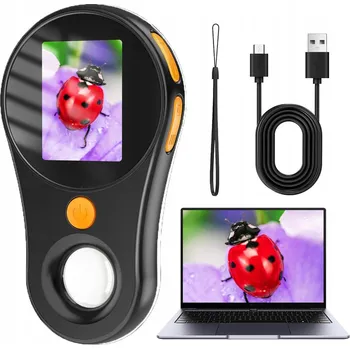 Mikroskop DIGITÁLNÍ RUČNÍ MIKROSKOP LUPOU 500X S LED REGULACÍ, USB PŘIPOJENÍ K POČÍTAČI