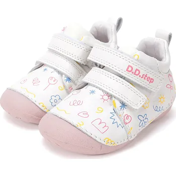 Dívčí polobotky DDstep Kožené boty D.D.step S015-61675 White Velikost: 20