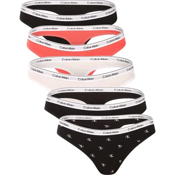Dámské spodní prádlo 5PACK dámská tanga Calvin Klein vícebarevná (QD5221-3IX) S QD5221-3IX Možnost vrácení zboží ZDARMA do 120 dnů!