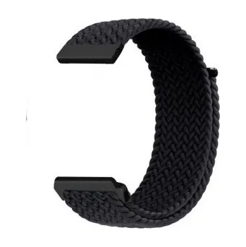 Ostatní příslušenství k chytrým hodinkám Madvell Pletený nylonový řemínek na suchý zip Černá 22mm