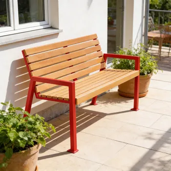 Zahradní lavice Zahradní lavice Giro s červenými nohami