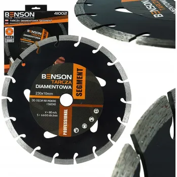 Řezný kotouč DIAMANTOVÝ KOTOUČ BENSON 300 MM, OTVOR 25,4 MM PRO MOKRÉ I SUCHÉ ŘEZÁNÍ