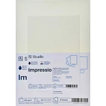 Výtvarný papír Grafický papír Impressio 250g A4, 10 listů