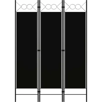 Paraván Paraván 3-dílný, černý, 120 x 180 cm