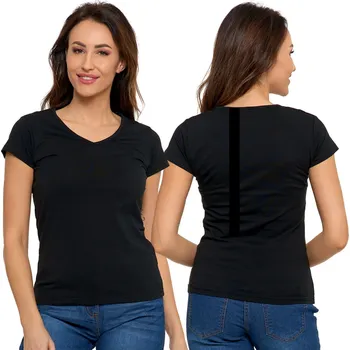 Dámské tričko Dámské tričko MORAJ s klasickým Tričko do V, černé, velikost S