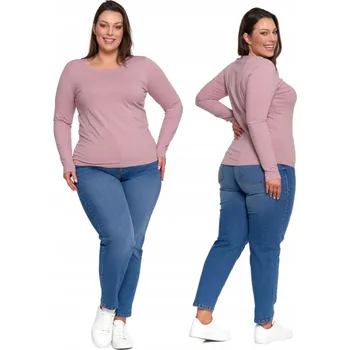 Dámské tričko Dámské bavlněné tričko s dlouhým rukávem, jednobarevné, světle růžové, velikost S