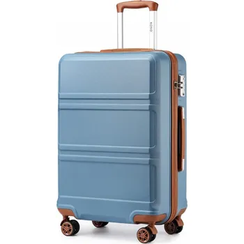 KONO Kabinové zavazadlo s horizontálním designem - ABS - modro hnědá - 44L K1871-1L