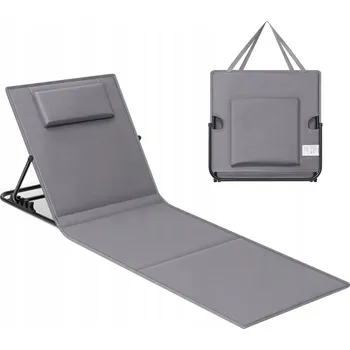 Zahradní lehátko Lehátko ocel šedé Songmics