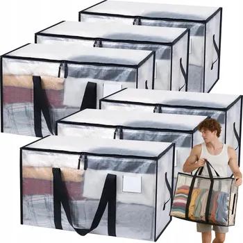 Úložný box 6X ÚLOŽNÝ BOX NA OBLEČENÍ ORGANIZÉR DO SKŘÍNĚ KONTEJNERY 95L