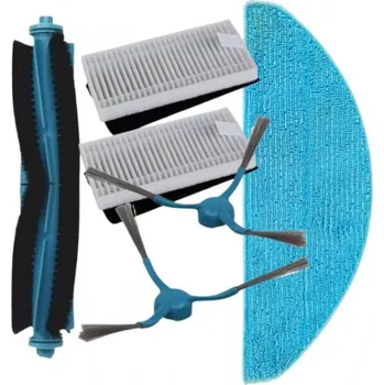 Sada příslušenství pro robotický vysavač HEPA filtry a kartáče pro vysavač CECOTEC Conga 7490 Immortal Home X-Treme s mopem, 6ks sada modrá