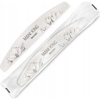 Pilník na nehty minerální 180/240 půlměsíc v obalu Flora Mani King