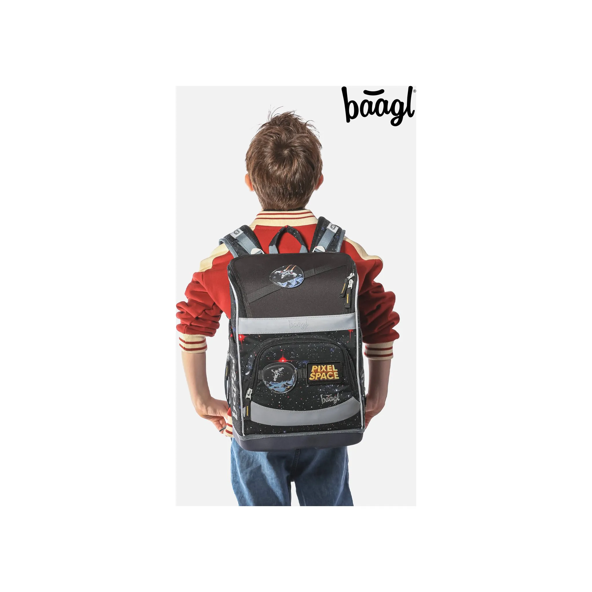 Fotografie 8 - Set školních potřeb BAAGL Zippy Plus 5dílný set se zástěrou Pixel Space II