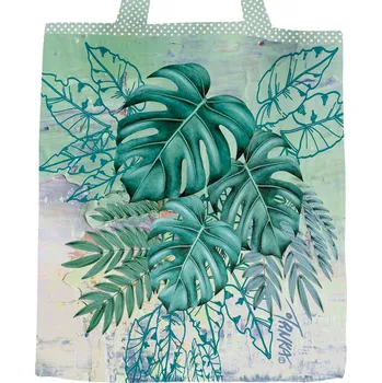 Plátěná nákupní taška, Monstera