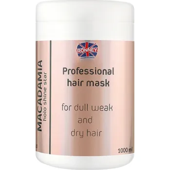 Vlasová regenerace Ronney Professional Mask Holo Shine Star Macadamia Oil - Maska s makadamiovým olejem 1000 ml