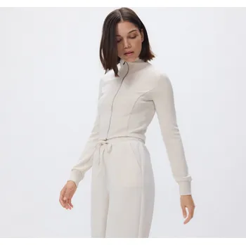 Dámská mikina Reserved - Rozepínací mikina s modalem - tělová - 797HS-02X - 797HS-02X-S