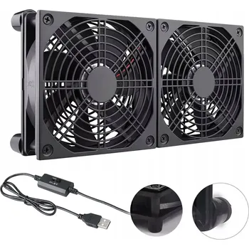PC ventilátor Počítačový ventilátor se dvěma tichými ventilátory 120 mm
