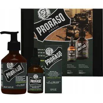 Péče o vousy Proraso Sada na vousy Olej + Šampon Cypress Vetiver