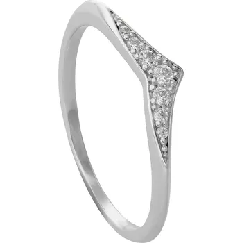 Prsten Soliter Prsten z bílého zlata se zirkony Chevron 229 001 00953 07 59 mm + 2 měsíce na vrácení zboží