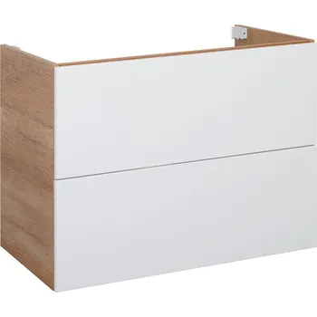 Koupelnový nábytek BPS-koupelny Koupelnová skříňka pod umyvadlo Swing WOC 80 D, bílá/dub country