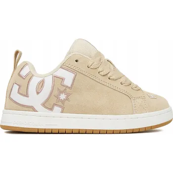 Dámské tenisky DC sportovní boty z přírodní kůže béžové barvy, velikost 35