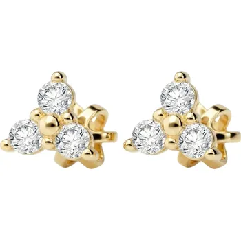 Náušnice Soliter Peckové náušnice ze žlutého zlata se zirkony 239 001 01339 + 2 měsíce na vrácení zboží